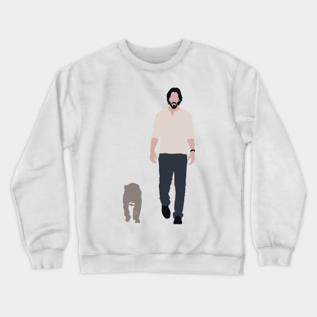 John Wick and dog Crewneck Sweatshirt by FutureSpaceDesigns